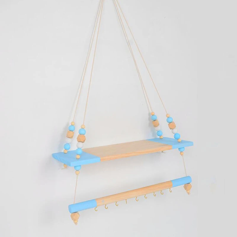 Скандинавская декоративная полка для хранения детской комнаты двойные