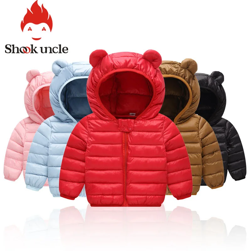 Хлопковое зимнее пальто с капюшоном для девочек зимняя куртка мальчиков