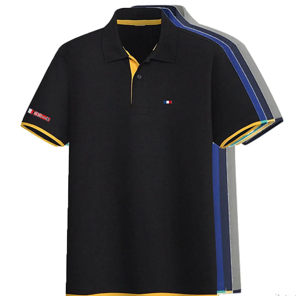

High Quality New Men's Short Sleeve Polo Shirt Casual Design Embroidery Logo Cotton Polo Fashion Summer Sportswear Tops Tees