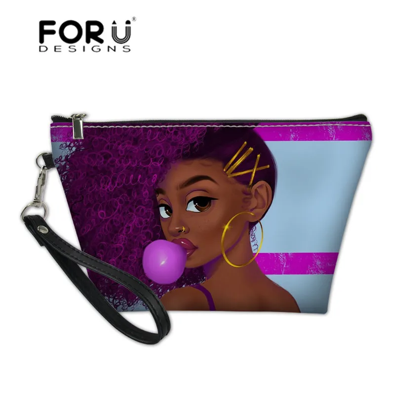 FORUDESIGNS/косметички женские черные художественные африканские дорожные сумки-органайзеры для косметики женские функциональные набор для чистки сумки Neceser Mujer