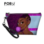FORUDESIGNS, косметички для женщин, черное искусство, для африканских девушек, для путешествий, женская сумка для мойки