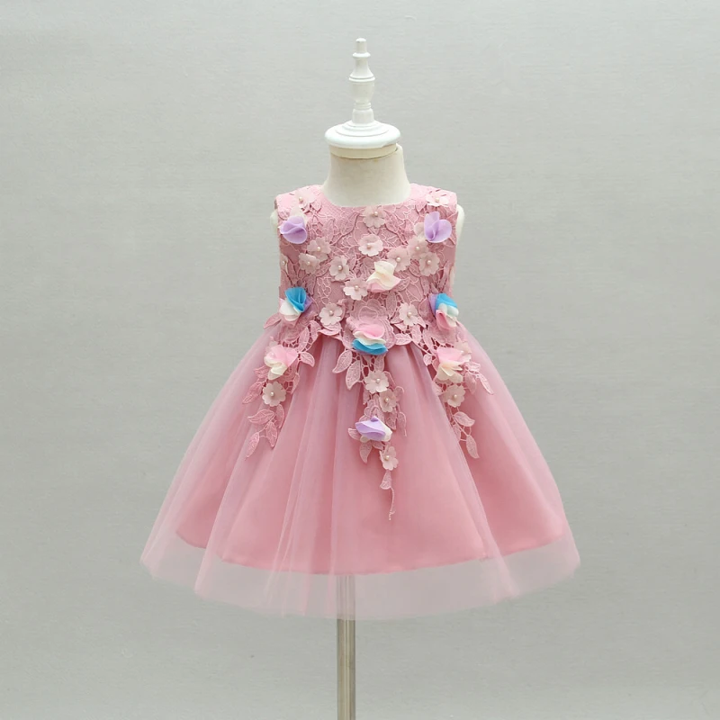 

Baby Girl Dresses 1 Year Birthday Wedding Party Frocks Newborn Summer Gown