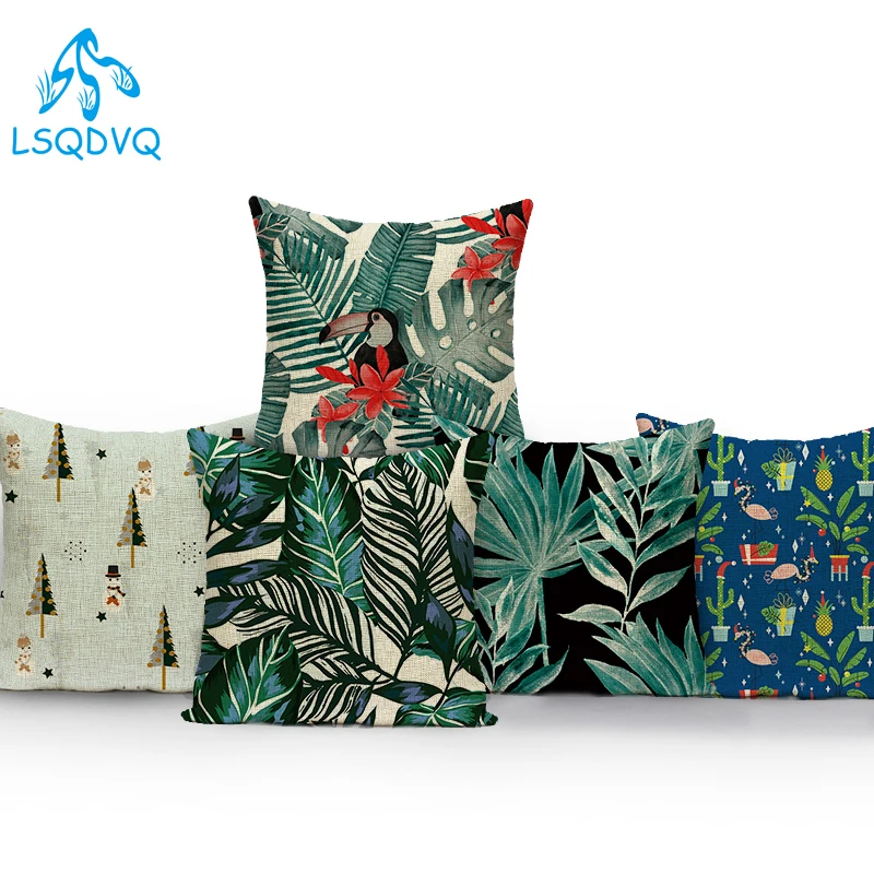 Полиэстер тропические растения зеленые заводской принт Красный цветок