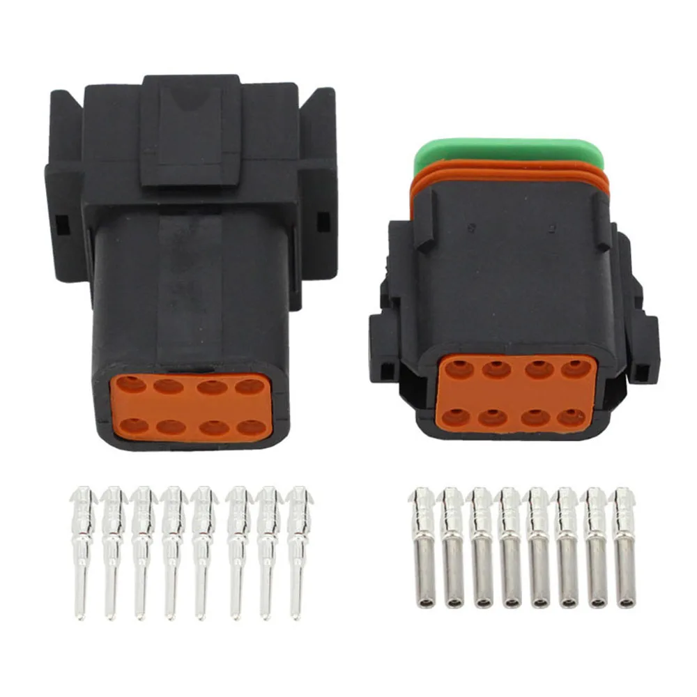 

Black DT Connectors DT04-8P/DT06-8S 8 Pin Automobile Waterproof Wire Electrical Male Female Connector Plug