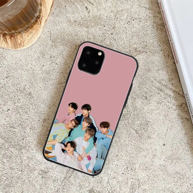 

Bangtan Boys Kpop Black Soft Phone Cases For Iphone 6 6s 7 8 Plus XR X XS XSmax 11 12 Pro Mini Max