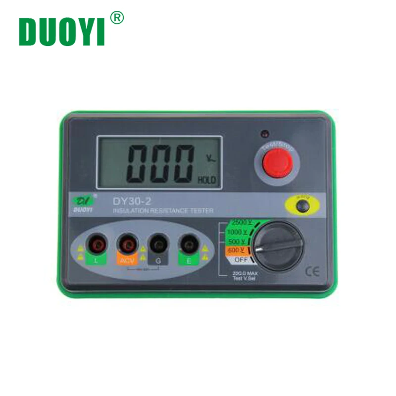 Цифровой измеритель сопротивления изоляции DUOYI DY30-2 20 г Ом 500 в 1000 в 2500 В Мегаомметр Вольтметр для ремонта автомобильной цепи