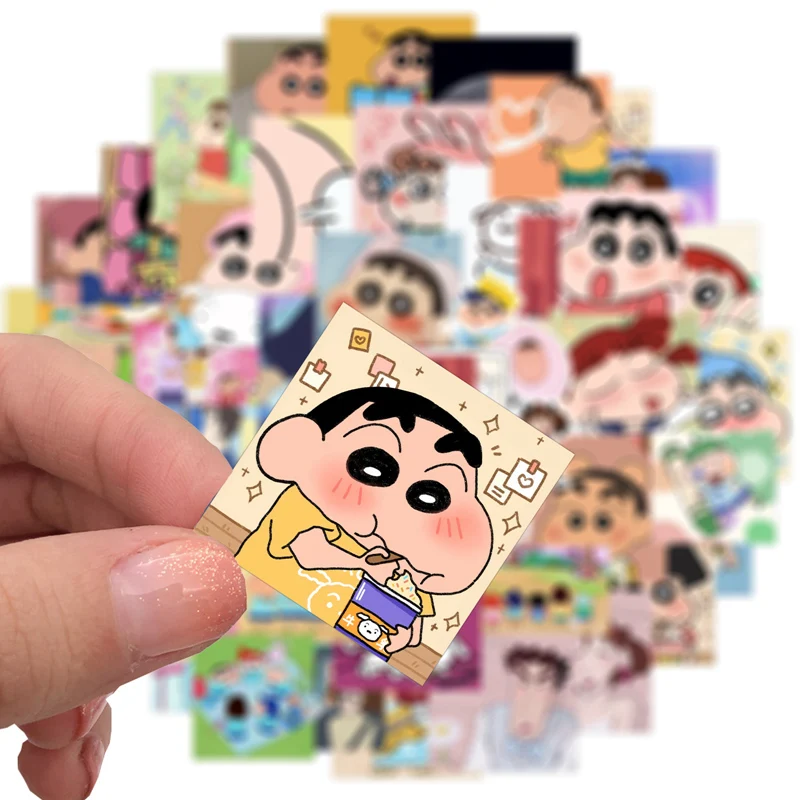 

Cartoon Crayon Shin-chan Stickers Japanese Classic Anime Crayon Shin-chan Doodle Cute Figures Decor Stationery Stickers Kids Toy
