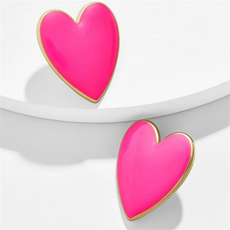 

Women New Creative Personality Exaggerated Punk Heart Shape Earrings