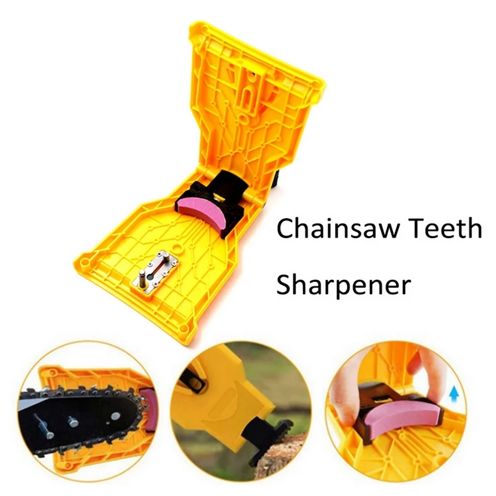 Портативная точилка для цепной пилы желтый инструмент заточки