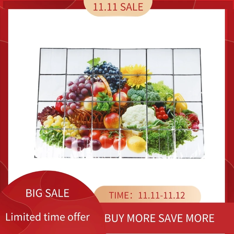 

60x90cm Wallpaper Kitchen Decor Anti Oil Self adhesive Tile Wall Paper Sticker Patterns:Fruits
