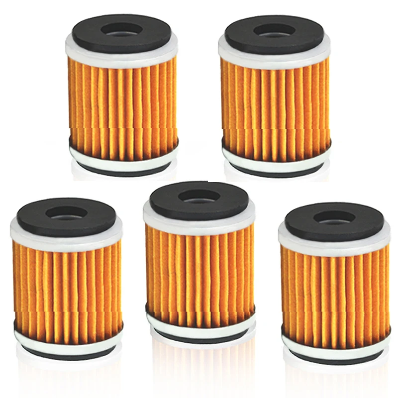 

5PCS Motorcycle Oil Filter for Yamaha YFZ450 YFZ450R YFZ450W YFZ450X YZ250F YZ450F WR250F HUSQVARNA TE125 SMS4 125 2007-2013