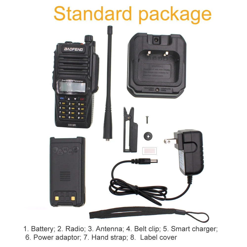 IP67 Водонепроницаемый Baofeng uv9r 7 Вт Радио UV 9R 136 174/400 520 МГц двухдиапазонный двойной