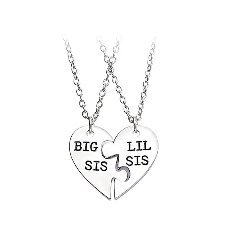 Ожерелье с надписью "Big Little Sister BFF" из двух частей ожерелье "Best Friends Forever"