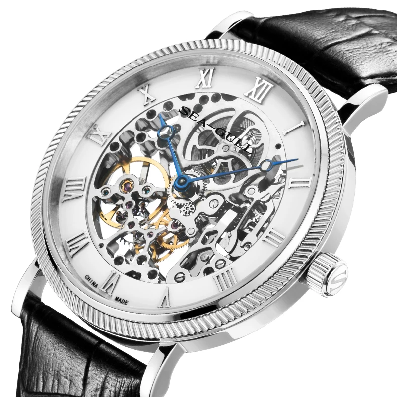 Мужские наручные часы Seagull 819 11.5127 k водонепроницаемые механические с сапфировым