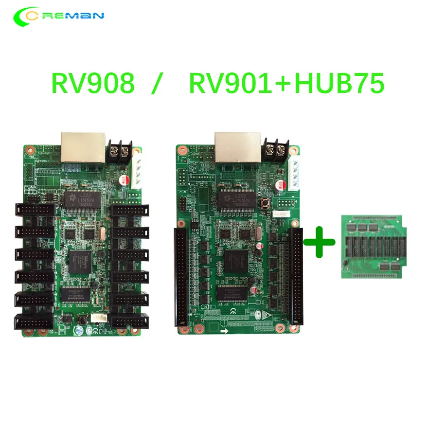 Best price LINSN receiving card RV901 with hub75 RV908 EMC CE passed controller system for video wall rental led screen P2 P3 P4