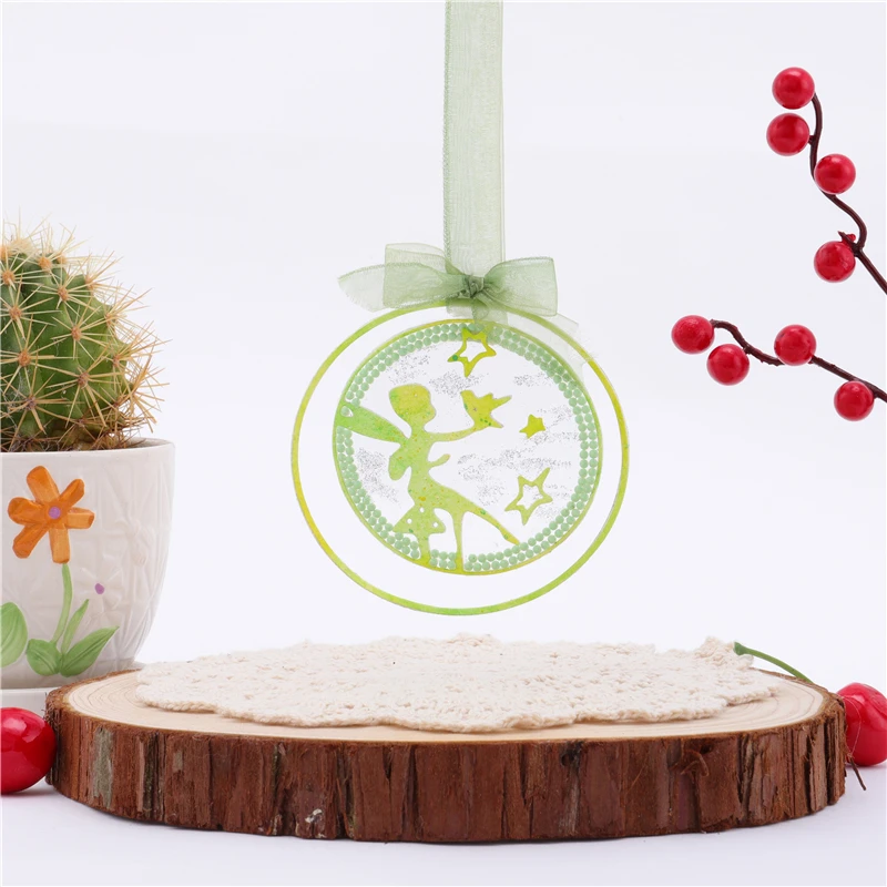 DiyArts эльфы умирает ангел круг металлический Трафаретный вырубной Штамп Новый 2020