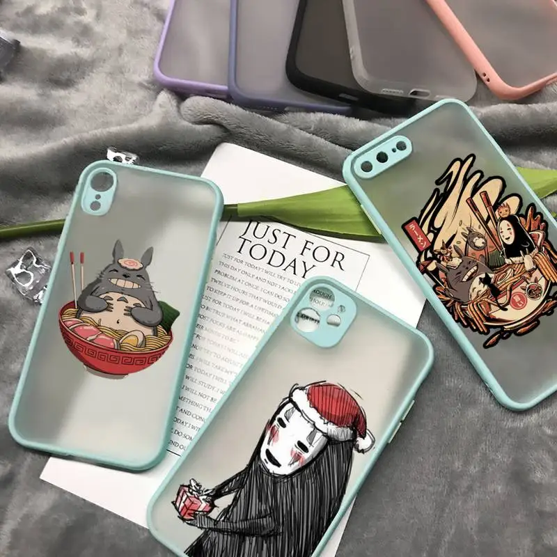 

Hayao Miyazaki Cartoon cute comics Phone Case matte transparent For iphone 7 8 11 12 plus mini x xs xr pro max cover