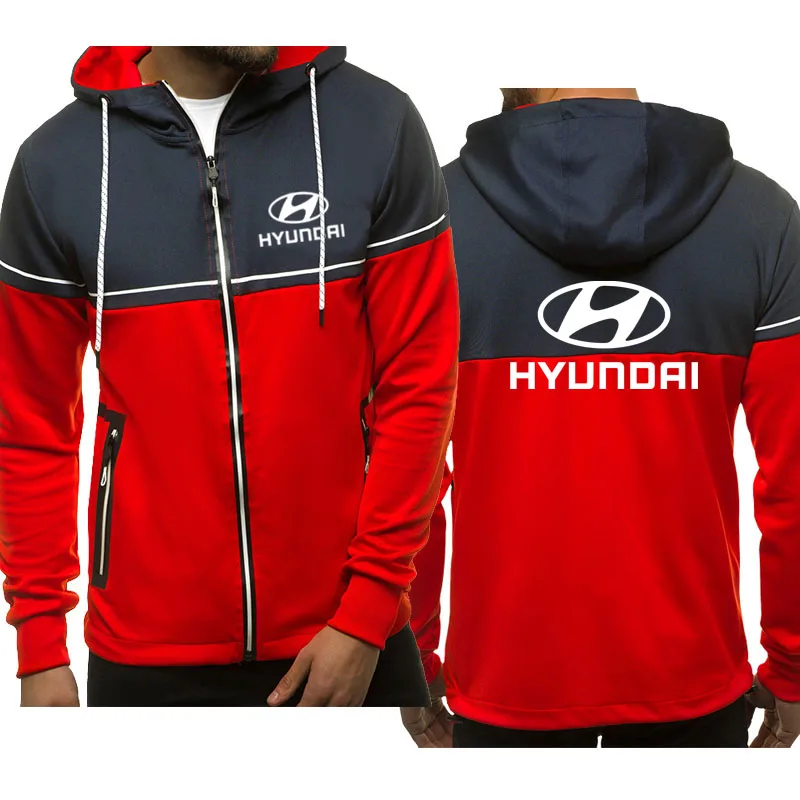 

Мужская Спортивная толстовка с капюшоном, черная толстовка с принтом логотипа Hyundai Motor, в стиле Харадзюку, 2021