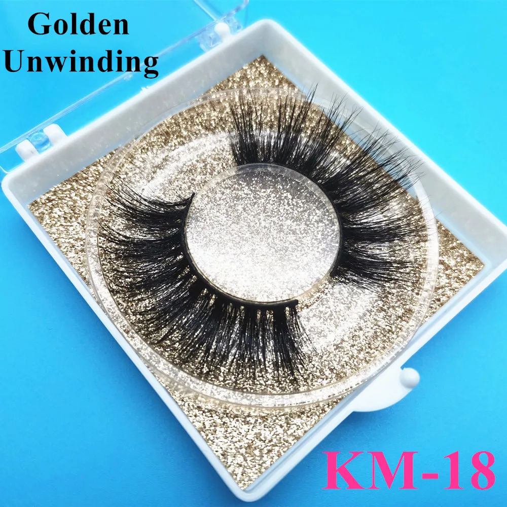 Золотистые ресницы для размотки оптовая продажа толстые длинные 3d 25 мм объемные