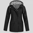 Женские повседневные спортивные куртки, осенне-зимние пальто, однотонные куртки, ветрозащитные свободные водонепроницаемые куртки с капюшоном для улицы, 2021