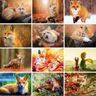 GATYZTORY 40 х 50 см Безрамная картина по номерам Животные лиса на холст картины по номерам украшение дома уникальный подарок