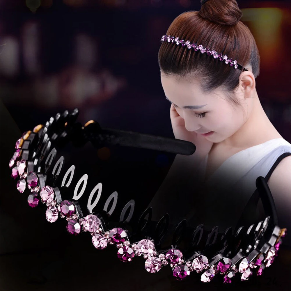 Повязка для волос Стразы в повседневном стиле 1 шт. повязка на голову обруч модные