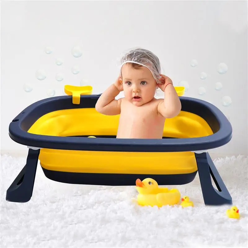 

Cartoon Kids Bath Tub Portable Folding Baby Bathtub for Home or Traveling