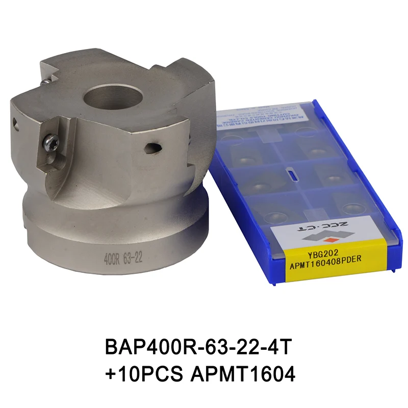 BAP300R BAP400R Наплечная головка Фрезы с ЧПУ, фрезерные инструменты, карбидные вставки APMT1135 APMT1604 - Длина режущей кромки: BAP400R-63-22-4T-IN
