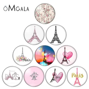 Новая красота Эйфелева башня 10 шт. 12 мм18 мм20 мм25 мм круглое фото стекло кабошон демонстрация плоская задняя часть