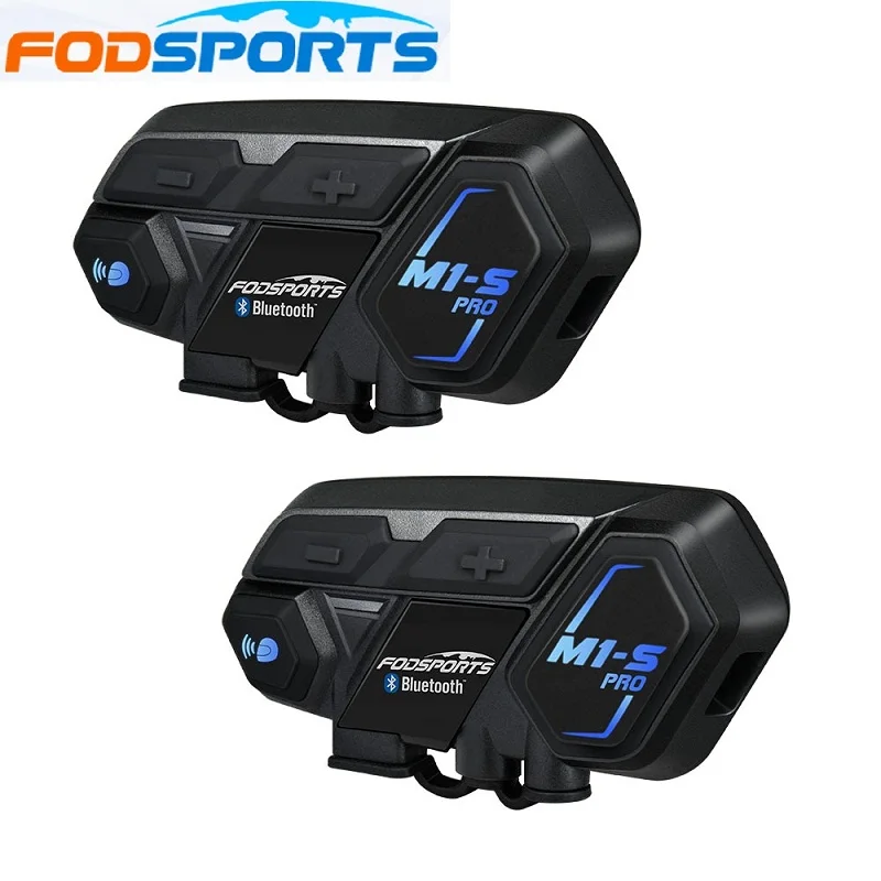 Fodsports 2 шт. M1-S Pro мотоциклетный шлем Интерком группа 8 Rider шлем Bluetooth гарнитура Водонепроницаемый Handsfree переговорные мото