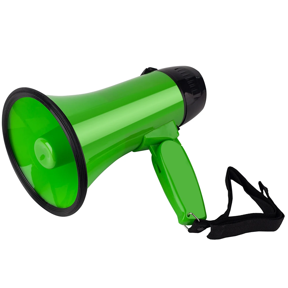 

Portable Hand 25 Watt Bullhorn Megaphone with Siren Loud Speaker Recording Horn Tour Guide Speakers Microphone Loudspeaker