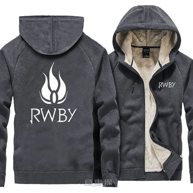 012 RWBY Толстовка Рубиновая роза Косплей для мужчин теплое пальто куртка зимняя Толстая на молнии толстовка с капюшоном - Цвет: 012