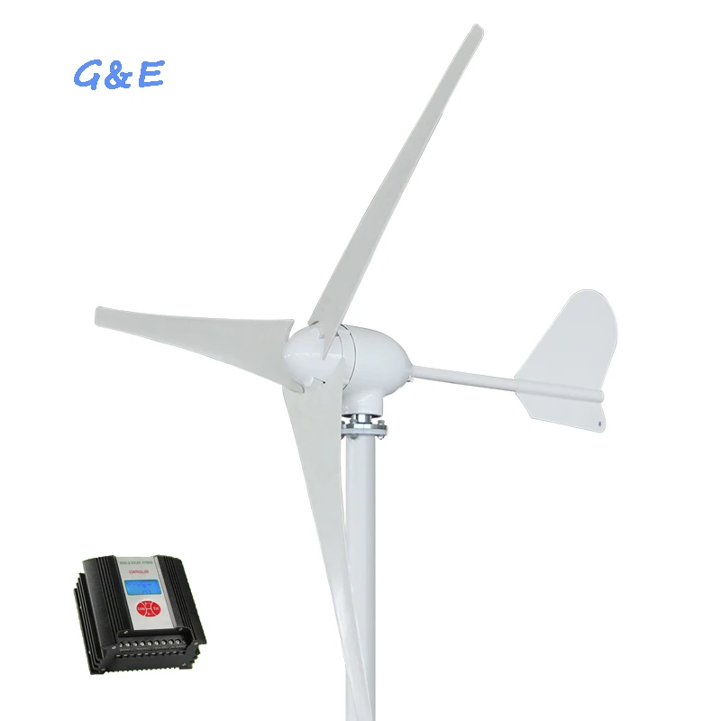 

Easy Installation Three Phase 500W Wind Generator Turbine 12V 24V 48V Wind Mill With Charge Controller