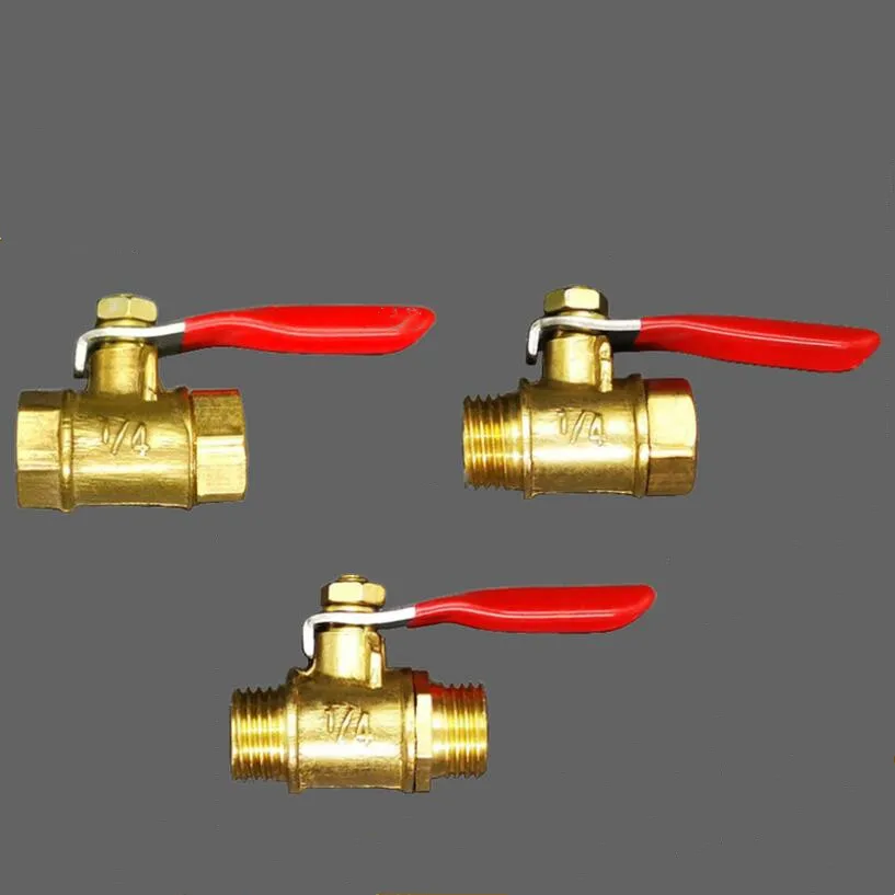 1/8 &quot1/4&quot 3/8 &quot1/2&quot BSP с наружной резьбой Латунь 2 ходовой запорный шаровой клапан