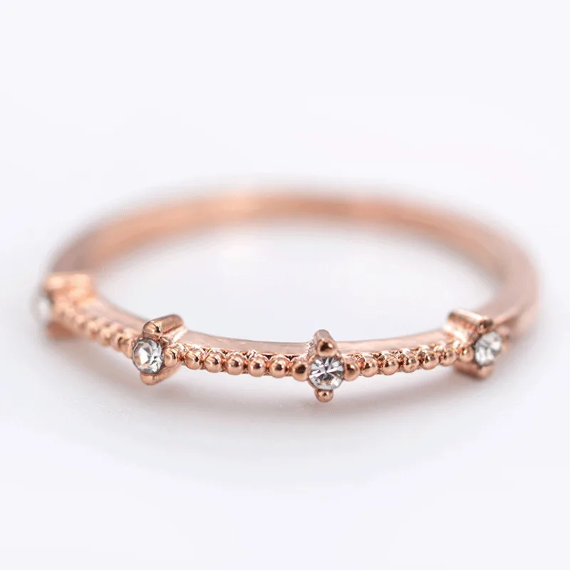 Японский и Южно корейский горный хрусталь кольца для женщин серебряные золотые