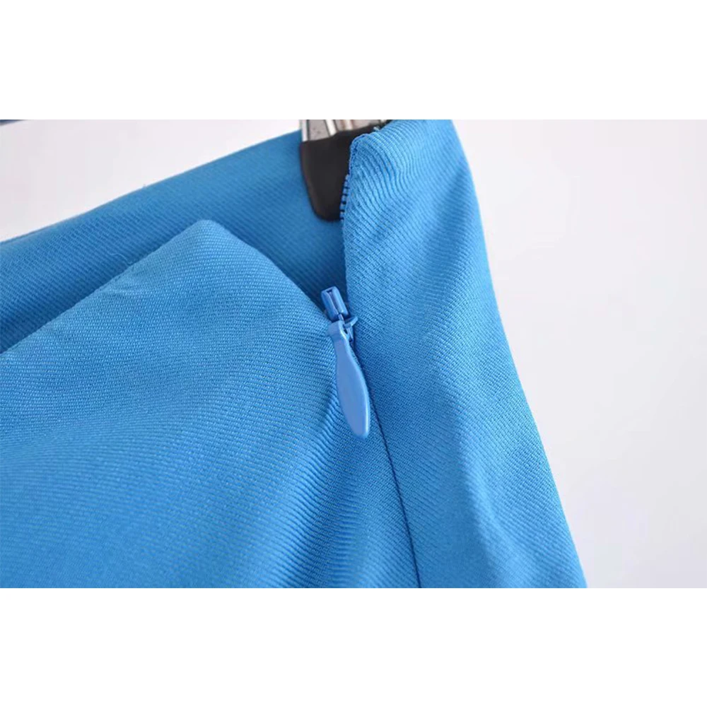 

DUOPERI 2021 Skirt Women Knotted High-waist elegant High Fashion casual Vintage Draped skirts Woman