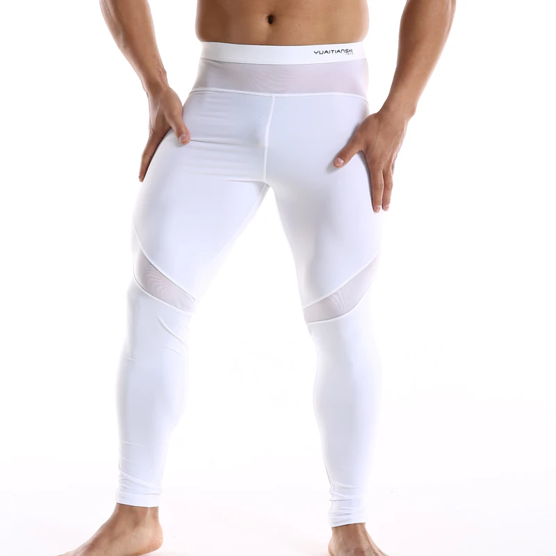 Мужские компрессионные штаны спортивные колготки для бега бодибилдинга
