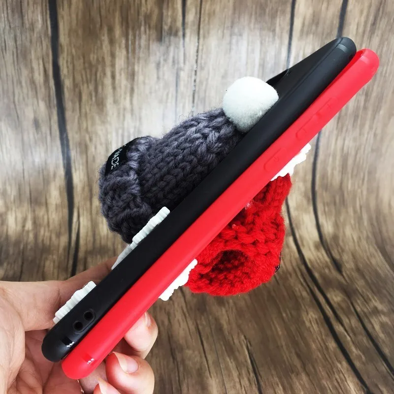 Christmas Hat Fluffy Case For Huawei Honor 7C AUM-L41 5.7&quot Lovely Silicone Phone Cases On 7 A C 7A Pro Y7 Prime 2018 Cover Coque |