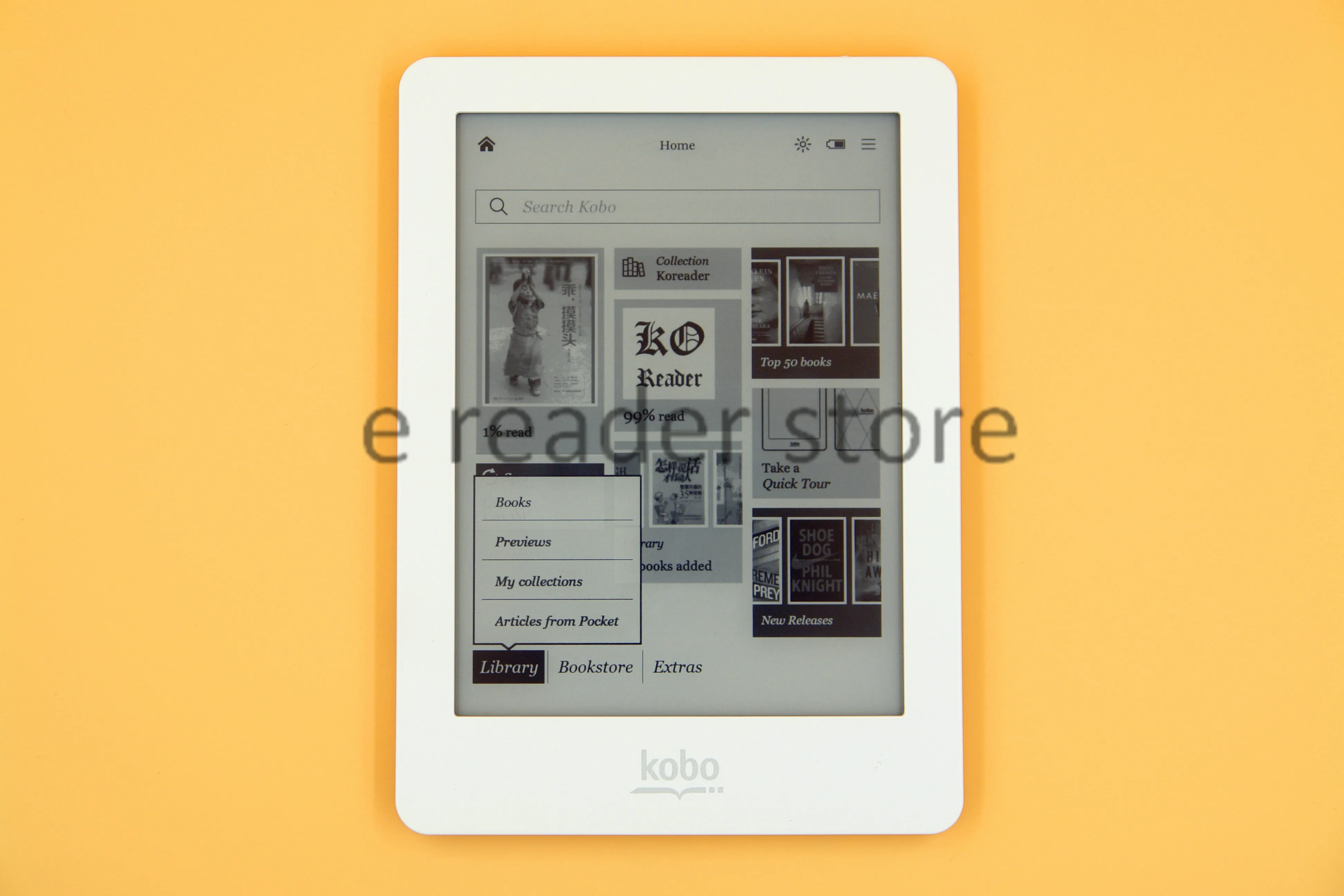 Читатель книг Kobo glo N613 e ink 6 дюймов 1024x768 2 Гб передний светильник WiFi Reader