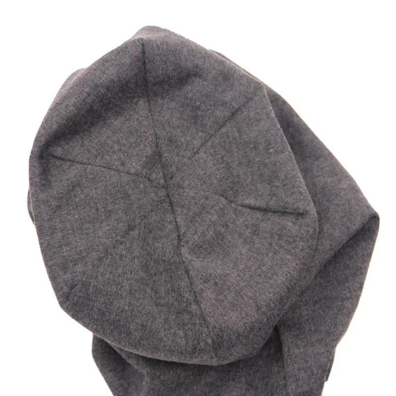 Шапка-бини для мужчин и женщин теплая Повседневная свободная шапка в стиле