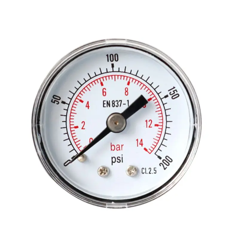 200psi Манометр 40 мм 1/8 BSPT задний 15 30 60 160 200 300 PSI& Bar для воздуха газа Wate топлива - Цвет: 200psi