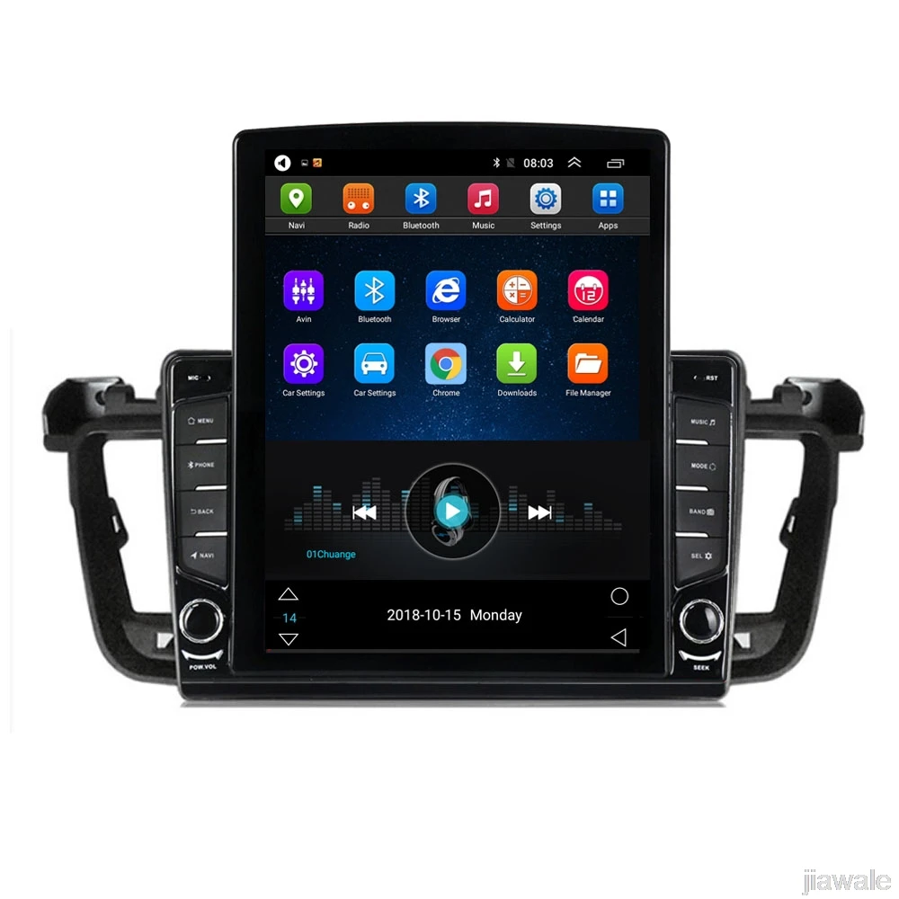 

9.7" octa core tesla style vertical screen Android 10 Car GPS video Multimedia for Peugeot 508 2011-2018