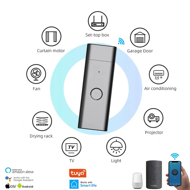 

Tuya WiFi RF+IR Remote Control For Air Conditioner TV Smart Home Infrared Universal USB Remote Controller For Alexa Google Home