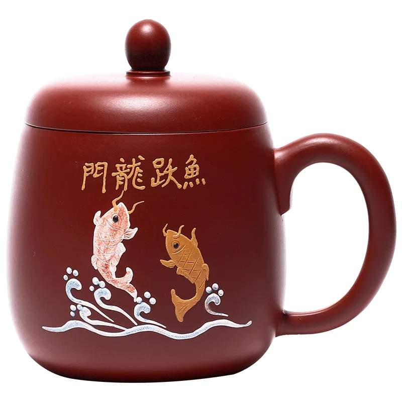 

Yixing Dahongpao purple sand cup cover daily necessities wholesale boutique kungfu tea set customized purple clay pot