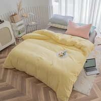 solid color bedding sets purple quilt cover pillowcase bed flat sheets modern duvet cover sets twin full single girls bedclothes