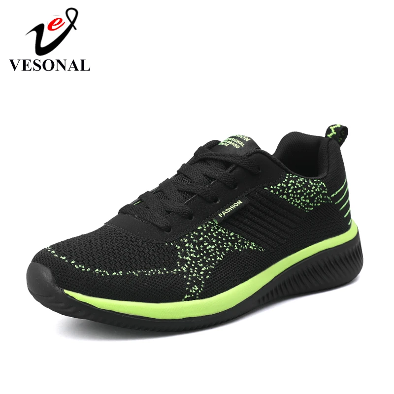 VESONAL Brand 2019 New Breathable Comfortable Mesh Men Shoes Casual Lightweight Walking Male Sneakers Tenis Feminino Footwear | Обувь