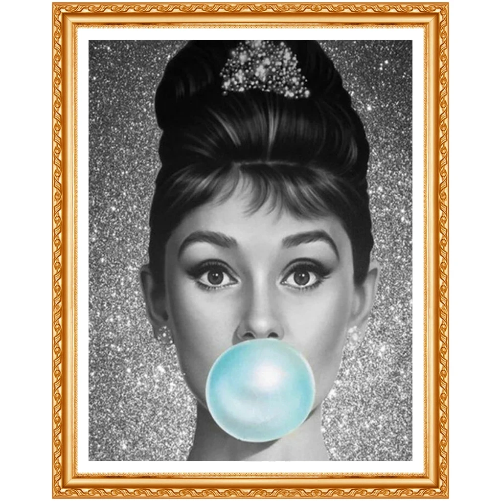 Алмазная живопись сделай сам Одри Хепберн полная 5D алмазная вышивка украшение