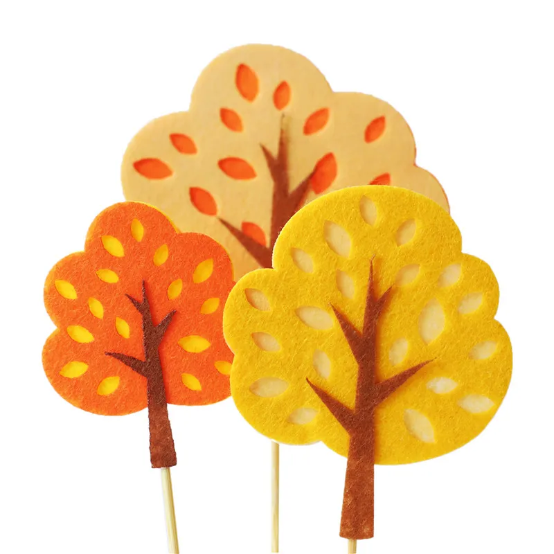 Животные Лев олень войлок жираф сова дерево Топпер для торта на день рождения