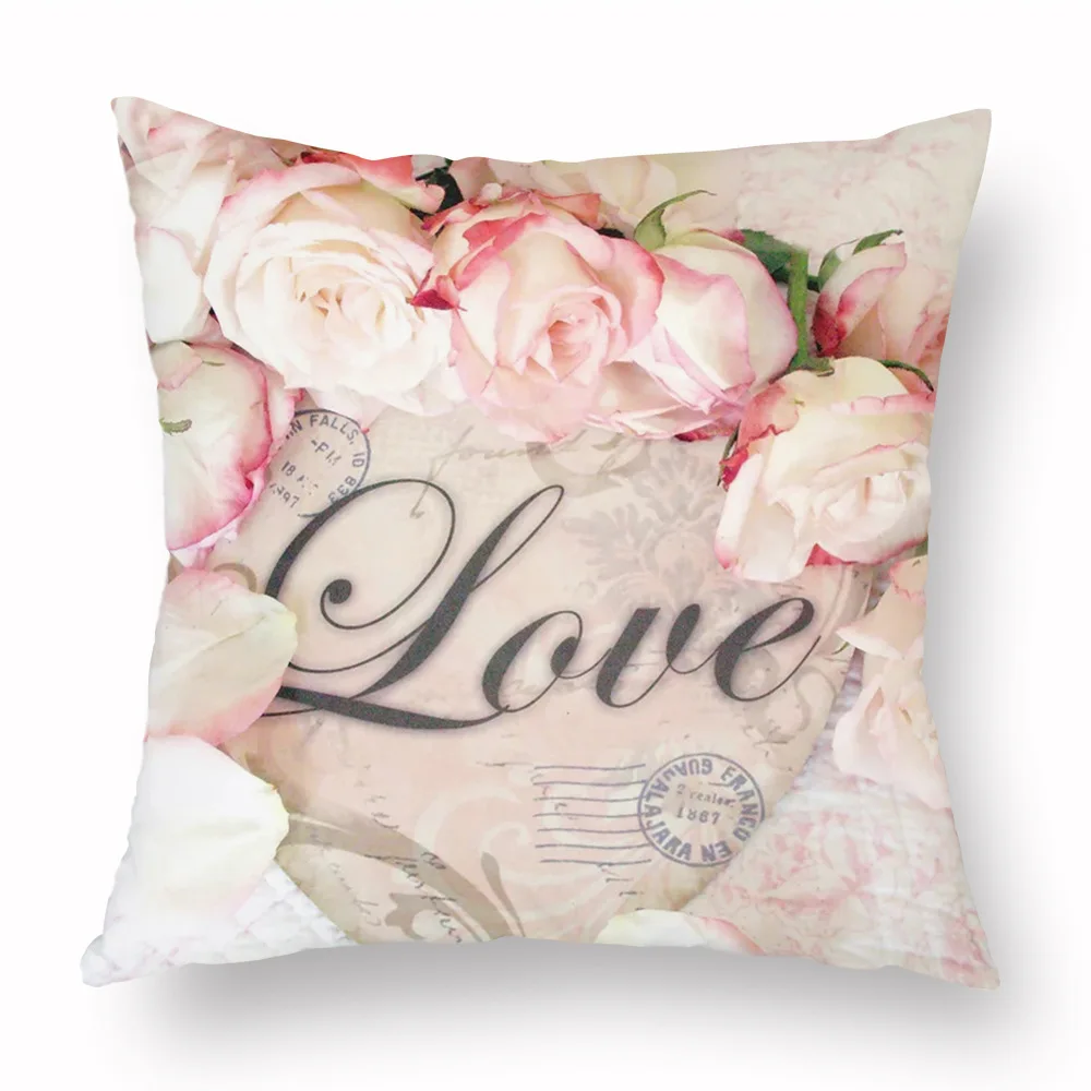 Чехол для подушки популярный чехол диванной 1 шт. роза цветок европейский стиль