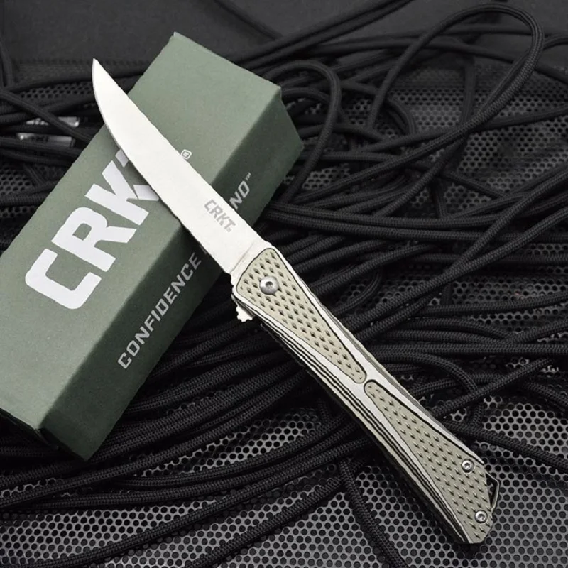 CRKT-7530 Pocket Folding Knife Aluminum Alloy Handle AUS-8 Blade Tactical Survival Hunting Knives Outdoor Camping Multi EDC Tool |